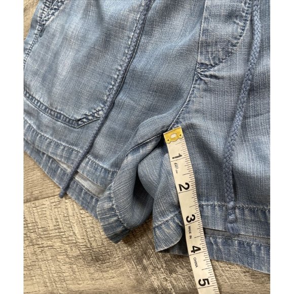 Banana Republic Shorts Womens‎ XS Blue Soft Lyocell Casual Elastic Waist Pockets - Picture 9 of 10